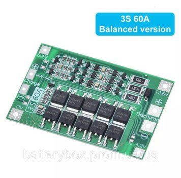 BMS 3S 12.6V 60A з балансуванням LiIon 2181828768 фото